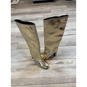 A New Day Gold Diva Stovepipe Tall knee Boots Size 6.5